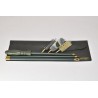 Black Wallet Rifle cleaning kit with three-piece plastic coated steel cleaning rod